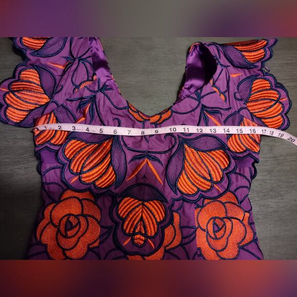 Alice McCall Ms Rose Embroidered Floral Mini Dress Size 6 - Picture 10 of 16